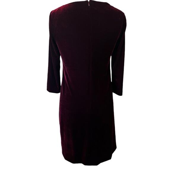 Donna Morgan Women's 4 Dress Burgundy Velvet Cut Out Party Night Out - Picture 5 of 7